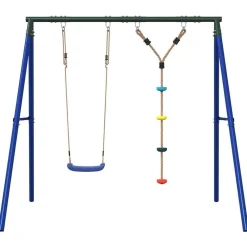 vidaXL Ensemble balançoire d'extérieur balançoire et corde à disques