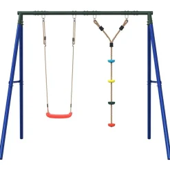 vidaXL Ensemble balançoire d'extérieur balançoire et corde à disques