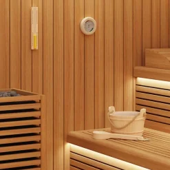 vidaXL Ensemble d'accessoires de sauna 4 pcs Marron