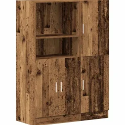 Étagères-vidaXL Ensemble d'armoires de cuisine 2 pcs Vieux bois