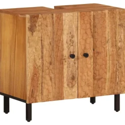 vidaXL Ensemble d'armoires de salle de bain 2 pcs bois massif d'acacia