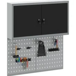 vidaXL Ensemble d'armoires à outils 3 pcs Acier enduit de poudre