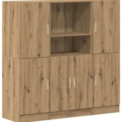 vidaXL Ensemble d'armoires de cuisine 3 pcs chêne artisanal