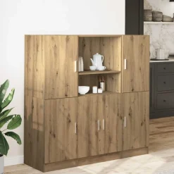 vidaXL Ensemble d'armoires de cuisine 3 pcs chêne artisanal