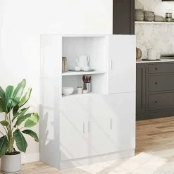 vidaXL Ensemble d'armoires de cuisine 2 pcs bois d'ingénierie