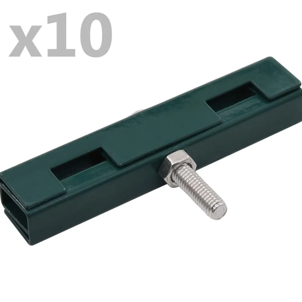 Clôtures & Barrières-vidaXL Ensemble de 10 connecteurs de tapis en U de jardin Vert