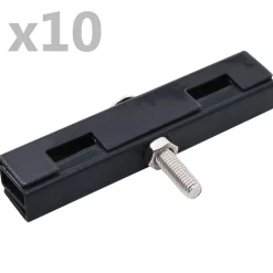 vidaXL Ensemble de 10 connecteurs de tapis en U de jardin