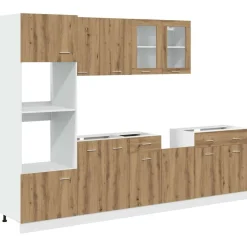 Armoires & Meubles De Rangement-vidaXL Ensemble de 7 meubles de cuisine "Lyon" en chêne artisanal ch&ecirc;ne artisanal