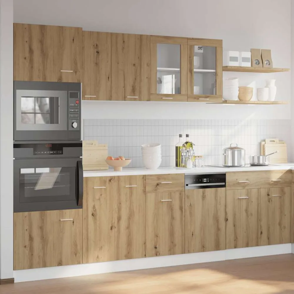 Armoires & Meubles De Rangement-vidaXL Ensemble de 7 meubles de cuisine "Lyon" en chêne artisanal chêne artisanal