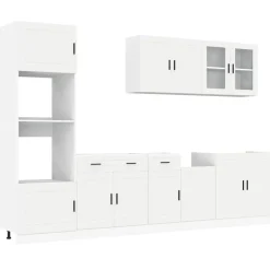 vidaXL Ensemble de 7 meubles de cuisine "Porto" en bois d'ingénierie