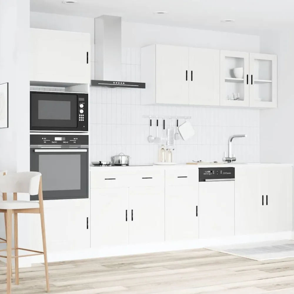 vidaXL Ensemble de 7 meubles de cuisine "Porto" en bois d'ingénierie