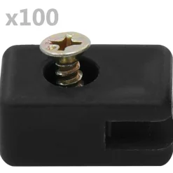 vidaXL Ensemble de 100 supports de fil de clôture avec vis