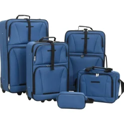 vidaXL Ensemble de bagages de voyage tissu
