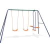 Jeux De Plein Air-vidaXL Ensemble de balançoires avec 4 sièges Orange