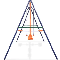 Jeux De Plein Air-vidaXL Ensemble de balançoires avec 4 sièges Orange