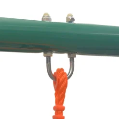 vidaXL Ensemble de balançoire avec toboggan et 3 sièges Orange