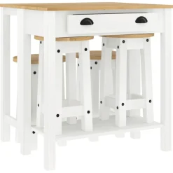vidaXL Ensemble de bar 5 pcs Bois de pin massif
