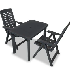 vidaXL Ensemble de bistro 3 pcs Plastique