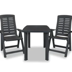 vidaXL Ensemble de bistro 3 pcs Plastique