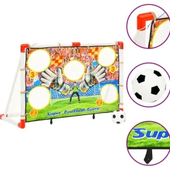vidaXL Ensemble de buts de football enfant avec panneau 120x51x77,5 cm