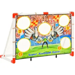 vidaXL Ensemble de buts de football enfant avec panneau 120x51x77,5 cm