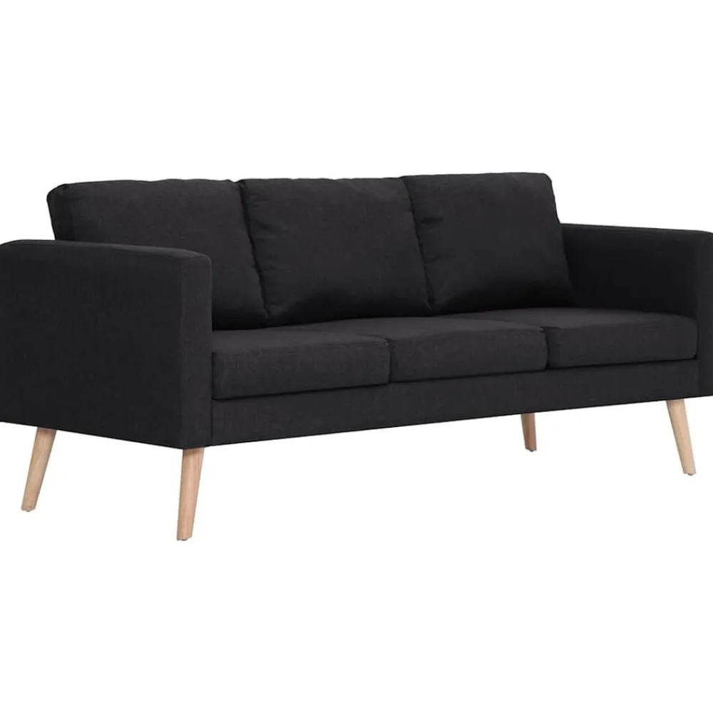 Canapés-vidaXL Ensemble de canapé 2 pcs tissu Noir