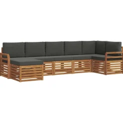 Ensembles De Meubles-vidaXL Ensemble de canapé d'angle 7 pcs Naturel et anthracite