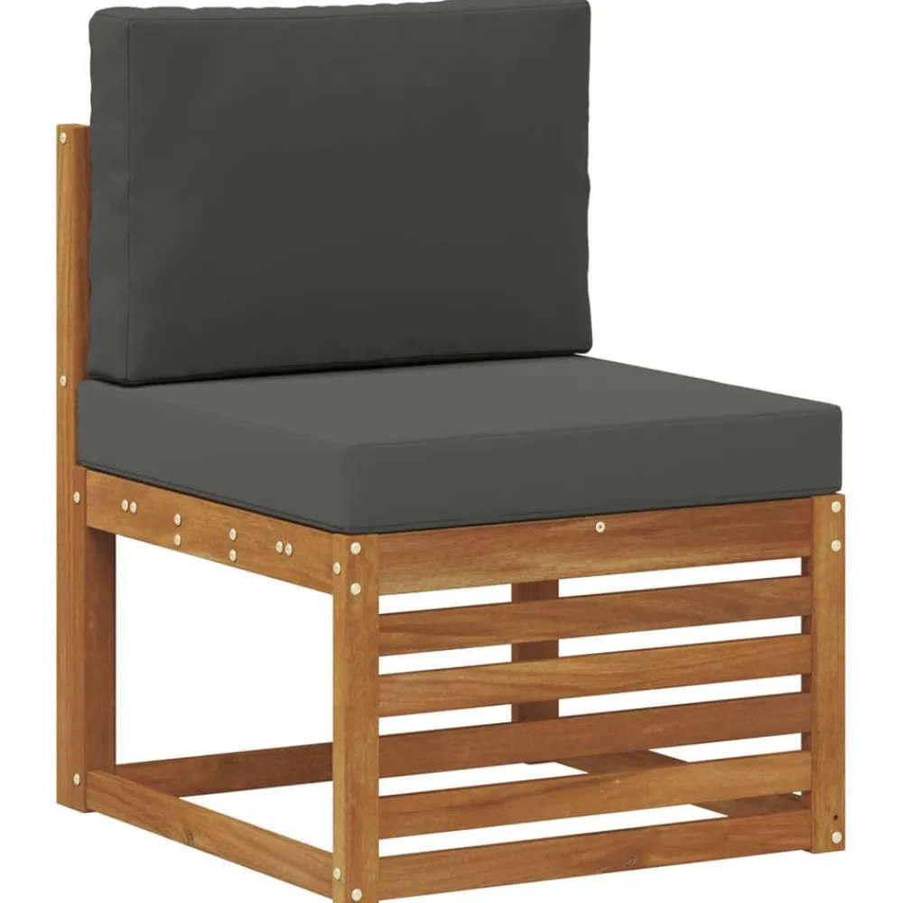 Ensembles De Meubles-vidaXL Ensemble de canapé d'angle 7 pcs Naturel et anthracite