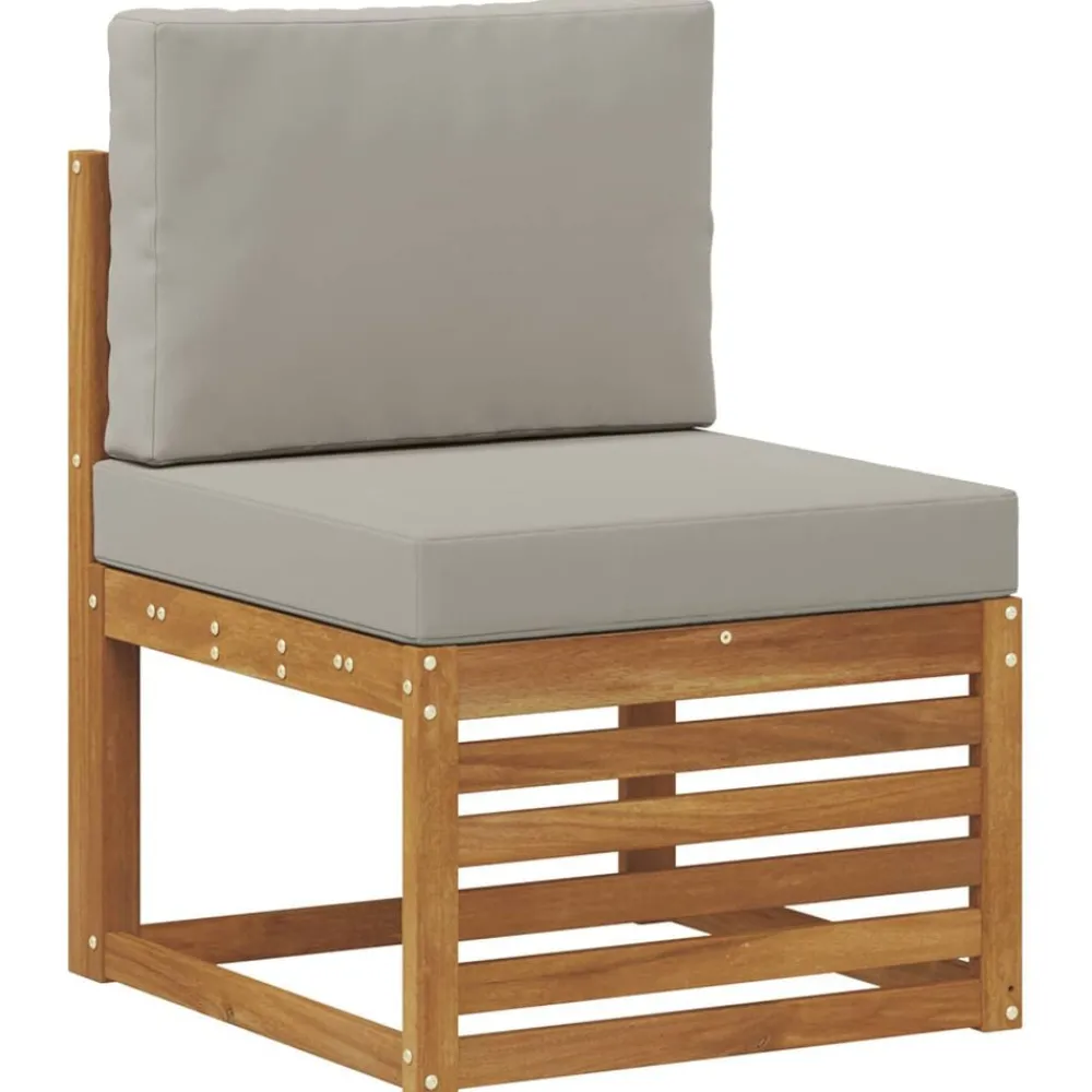 vidaXL Ensemble de canapé d'angle 9 pcs Gris Naturel et Clair