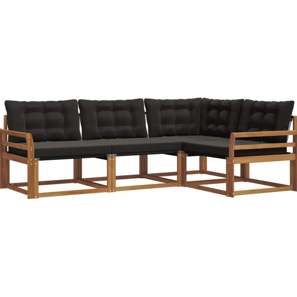 vidaXL Ensemble de Canapés avec coussin 4 pcs