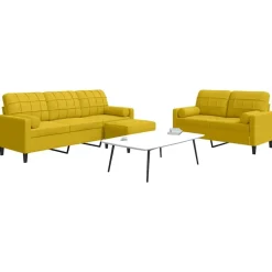 vidaXL Ensemble de canapés 3 pcs avec coussins et traversins velours