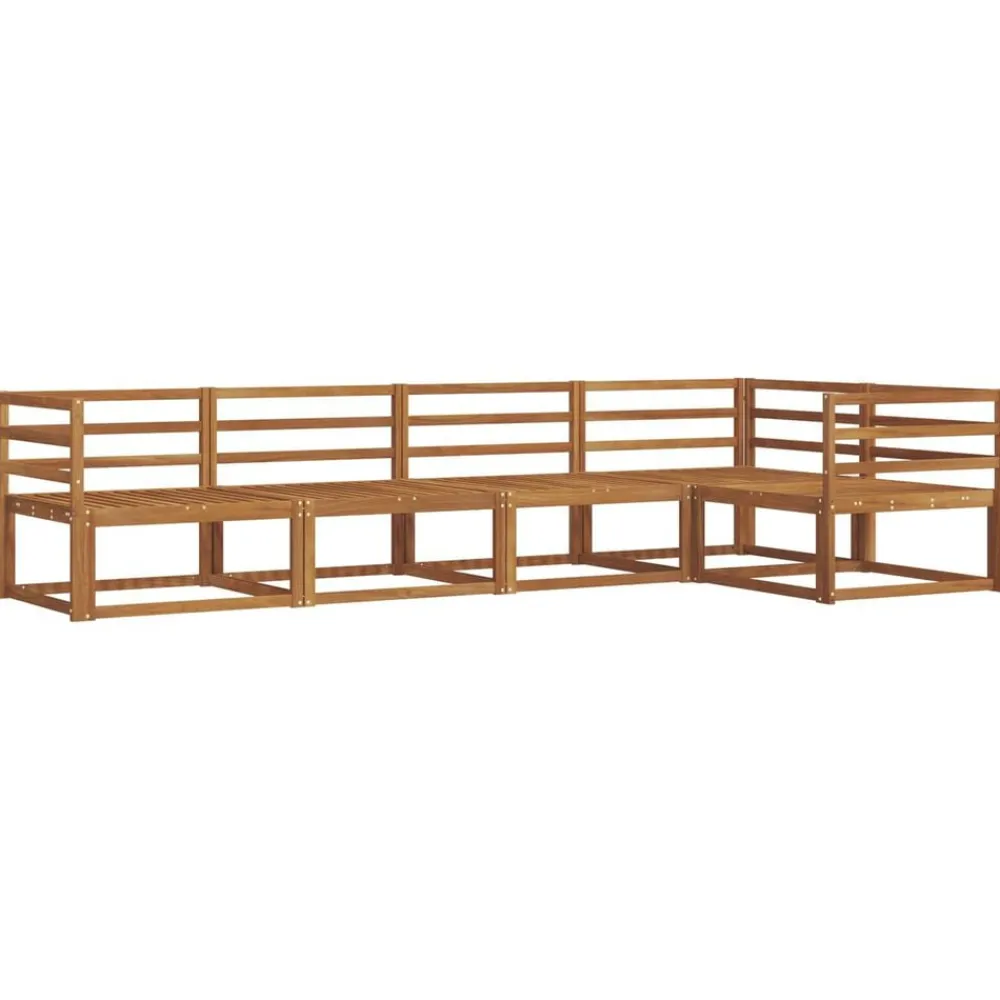 Ensembles De Meubles-vidaXL Ensemble de canapés d'extérieur 5 pcs Naturel