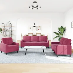 vidaXL Ensemble de canapés 3 pcs avec coussins Velours