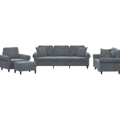 vidaXL Ensemble de canapés 4 pcs avec coussins velours