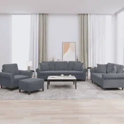 vidaXL Ensemble de canapés 4 pcs avec coussins velours