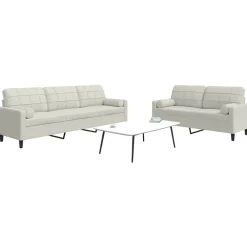 vidaXL Ensemble de canapés 2 pcs avec coussins et traversins velours