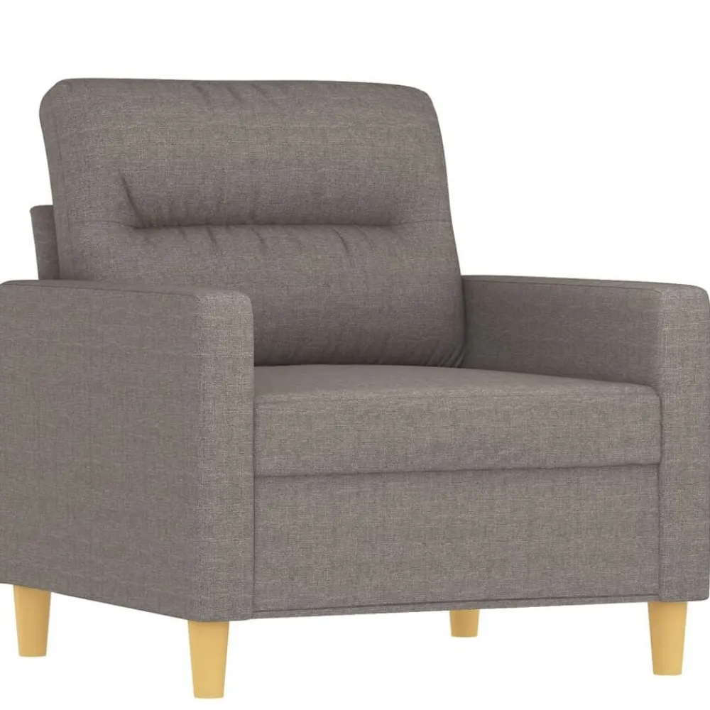Canapés-vidaXL Ensemble de canapés 4 pcs avec coussins Tissu Taupe