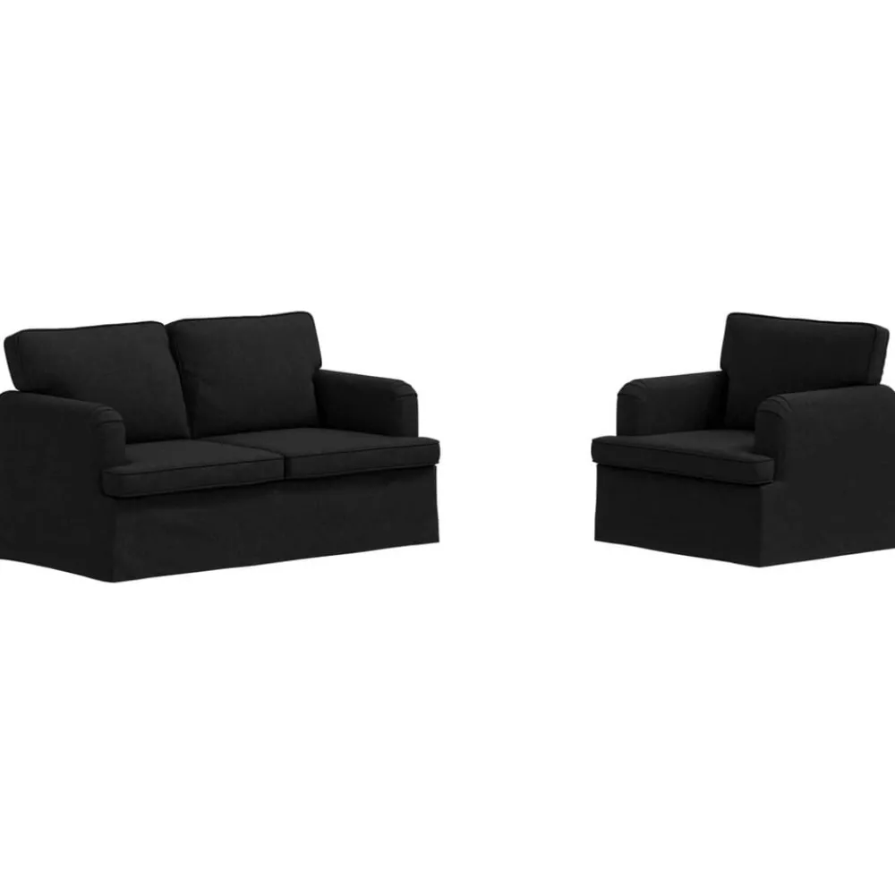 vidaXL Ensemble de Canapés 2 pcs 144 x 80 x 85 cm tissu