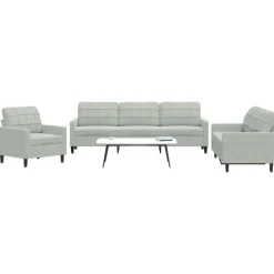 vidaXL Ensemble de canapés 3 pcs avec coussins Velours