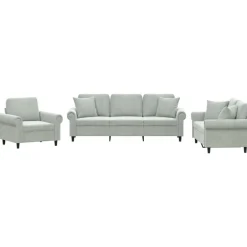 vidaXL Ensemble de canapés 3 pcs avec coussins velours