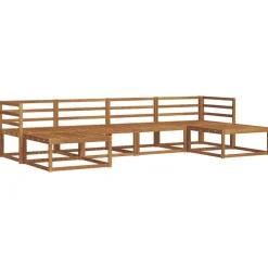 vidaXL Ensemble de canapés d'extérieur 6 pcs Naturel