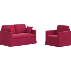 vidaXL Ensemble de Canapés 2 pcs 138 x 78 x 80 cm Velours