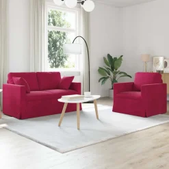 vidaXL Ensemble de Canapés 2 pcs 138 x 78 x 80 cm Velours