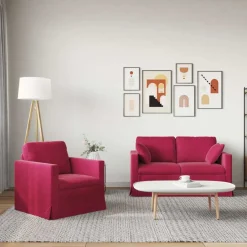 vidaXL Ensemble de Canapés 2 pcs 138 x 78 x 80 cm Velours