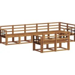 Ensembles De Meubles-vidaXL Ensemble de canapés d'extérieur 8 pcs Naturel