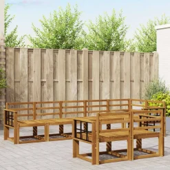 Ensembles De Meubles-vidaXL Ensemble de canapés d'extérieur 8 pcs Naturel