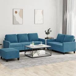 vidaXL Ensemble de canapés 3 pcs avec coussins Velours