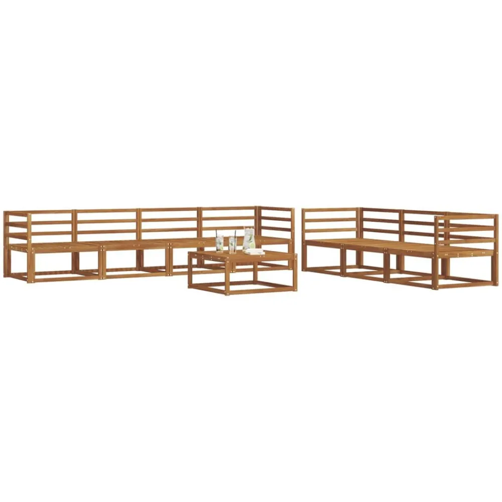 Ensembles De Meubles-vidaXL Ensemble de canapés d'extérieur 8 pcs Naturel et Crème