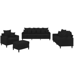 vidaXL Ensemble de canapés 4 pcs avec coussins Velours