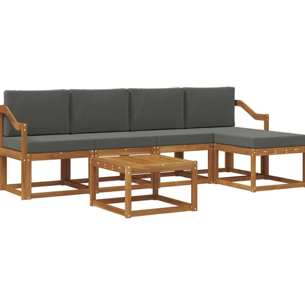 Ensembles De Meubles-vidaXL Ensemble de canapés d'extérieur 6 pcs Naturel et anthracite